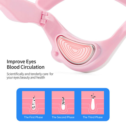 3D Micro-Current Pulse Electrotherapy Heating Therapy Eye Relax Massager,Fatigue Eye Relief,Eye Wrinkles Dark Circles Remover,Anti Aging Eye Care Beauty Device