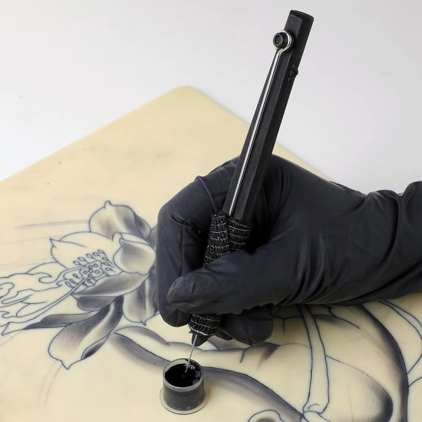 Ouwald Hand Stick and Poke Tättooed Kit for Beginners | Holder DIY Tättooed Poke Pen Set with 20pcs Nedles 5 Colors Inks, Gloves Grommet Bandage Stick n Poke kit
