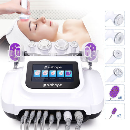 S-Shope 6 in 1 Slimming Body Massage Machine Cavitation Multipolar RF Weight Loss Skin Tighten Cellulite Elimination Massage
