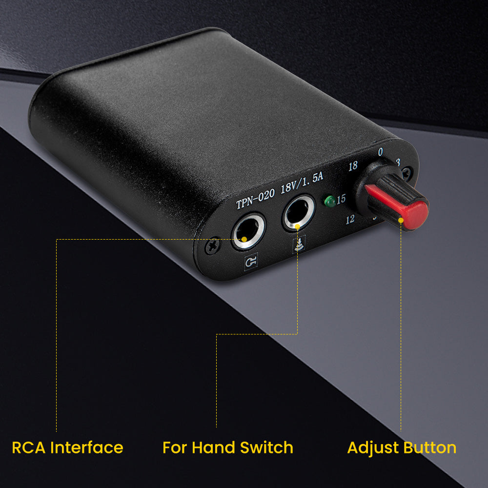 Tättoo Pen | Tättoo Machine Kit with Power Supply Clip Cord RCA Connector Wireless Tättoo | Pen Kit for Beginners | Silver