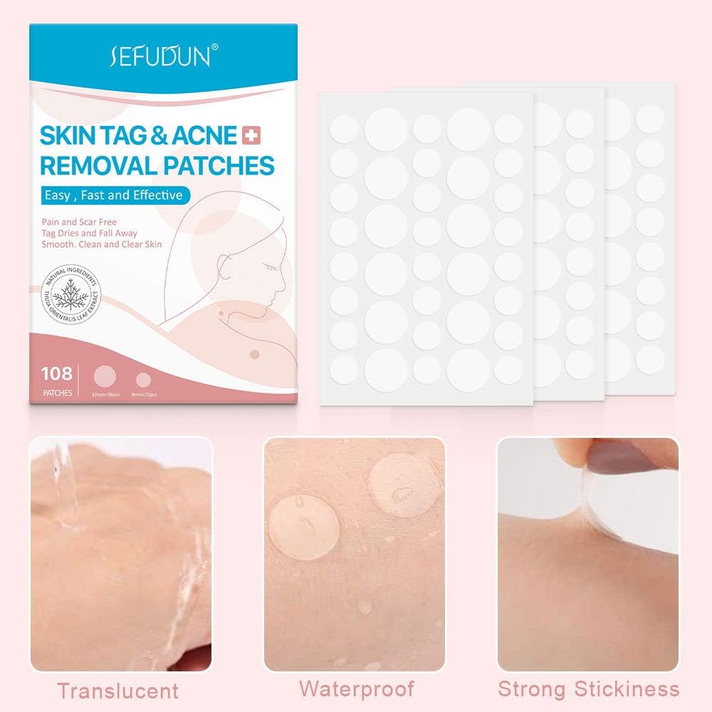 Mieauty Ingredients And Effective Remover Tag 108PCS Removal Tag And Skin Improved Patch