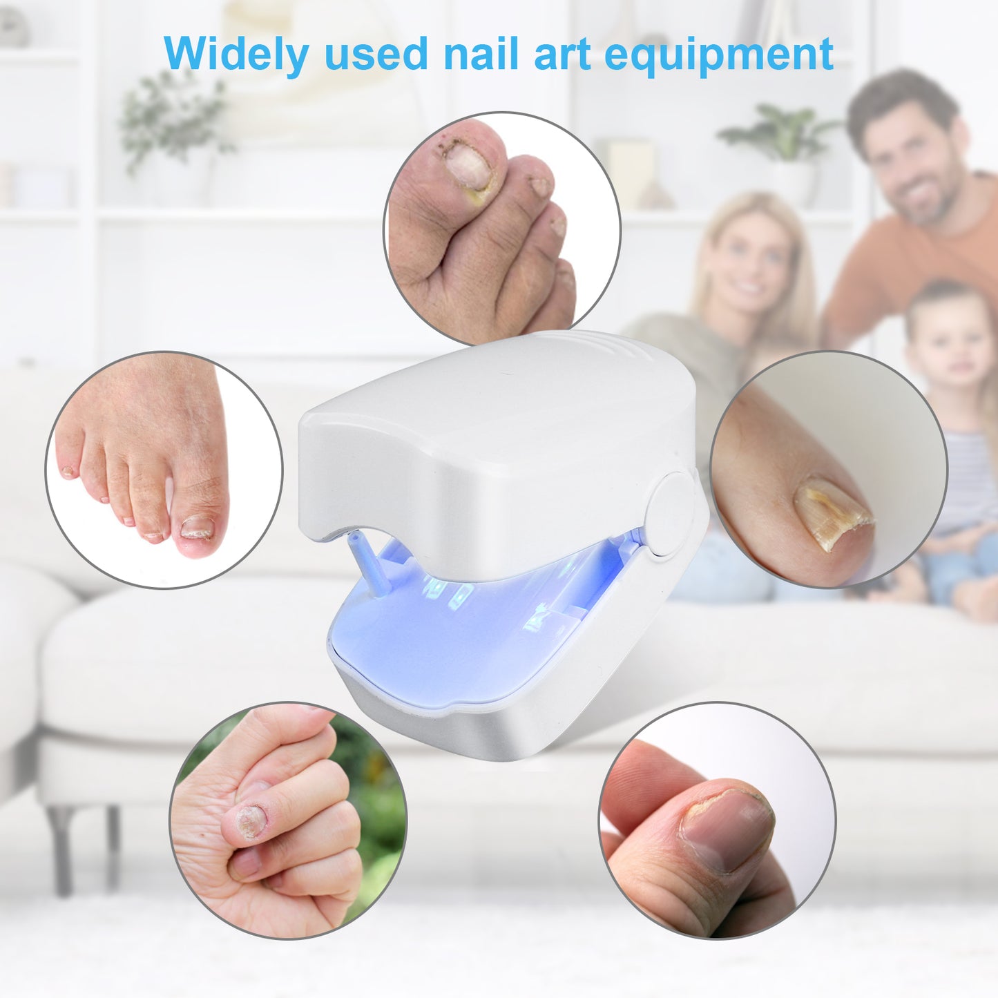 Mieauty Nail Fungus Cleaning Laser Device, Nail Fungus Laser Treatment for Damaged Discolored Thick Toenails & Fingernails, Rechargeable Nail Fungus Remover for Home Use