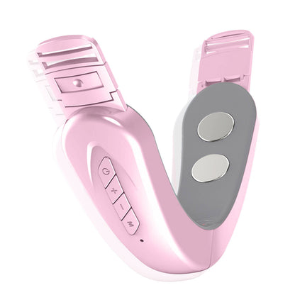 Mieauty Double Chin Reducer Machine, Electric Face Lift Device Beauty Belt, Facial Lifting Machine,Portable Intelligent V-Face Shaping Massager,Pink