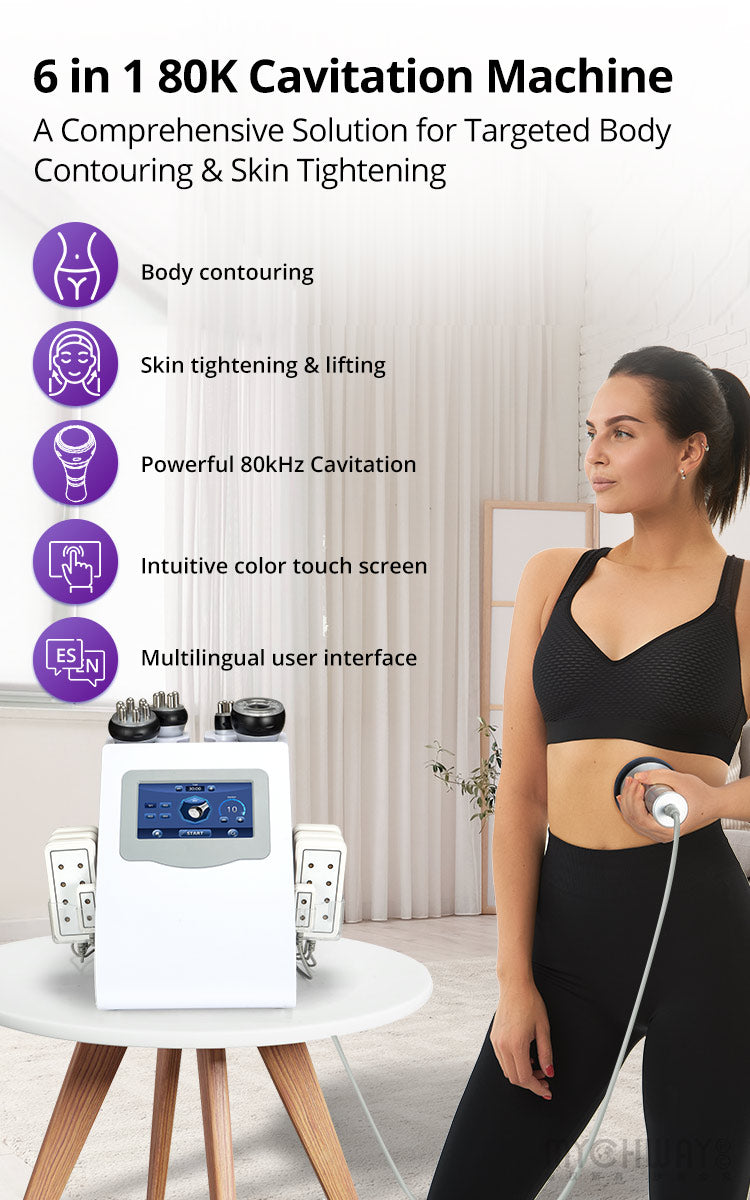 6 in 1 Çávit-Machine Bodyloss Massager for Home/Spa Use, Multifunctional 80K Body Contouring Beauty Machine