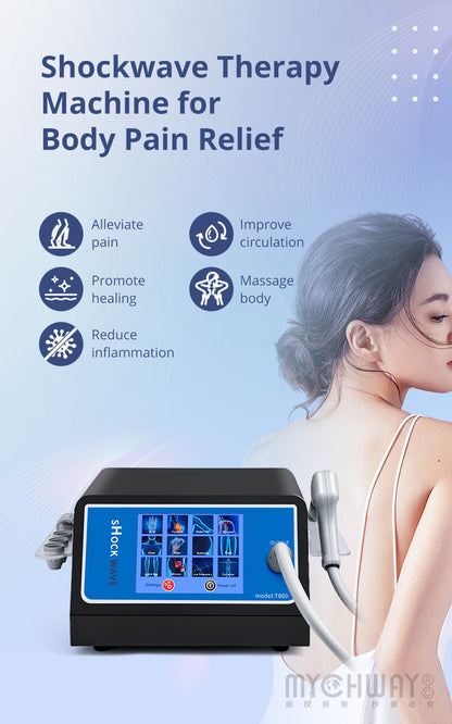 Ouwald Shockwave Therapy Machine With 5 Working Head For Body Pain Relief