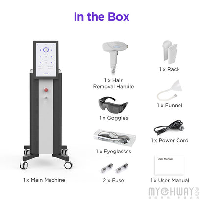 NAISIGOO 808 nm Laser Hair Removal Machine - Professional Beauty Salon Permanent Hair Removal Equipment Hair Professional Removal Device for Women Men Facial Legs Arms Hair Removal Skin Rejuvenation