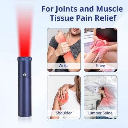 Mieauty Red Light Therapy Device, Cold Sore Canker Sore Treatment Device, Infrared Light Therapy Wand for Lips Mouth Nose Ear Knee Feet Hands Joint Muscle Nerve Pain Relief with Removable Tip