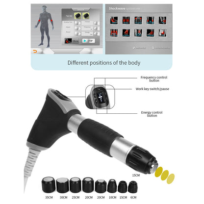 Ouwald Professional Shockwave Therapy Machine with 9 tips for Pain Relief Body Relax