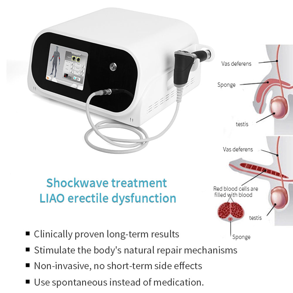 Ouwald Professional Shockwave Therapy Machine with 9 tips for Pain Relief Body Relax